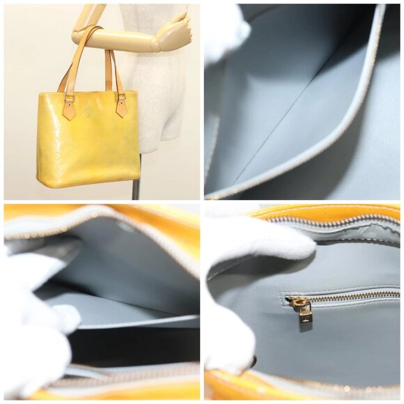 LOUIS VUITTON Monogram Vernis Houston Hand Bag Gris - Picture 14 of 14